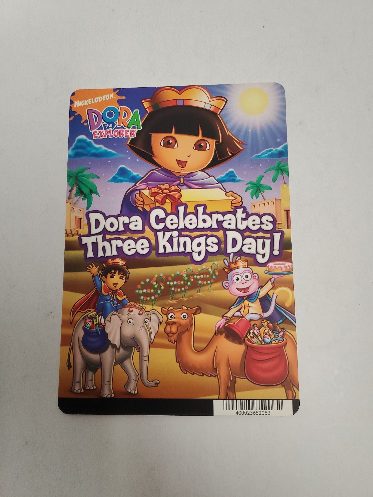 Dora The Explorer Celebrates 3 Kings Day BLOCKBUSTER DVD BACKER CARDONLY 5.5″X8″