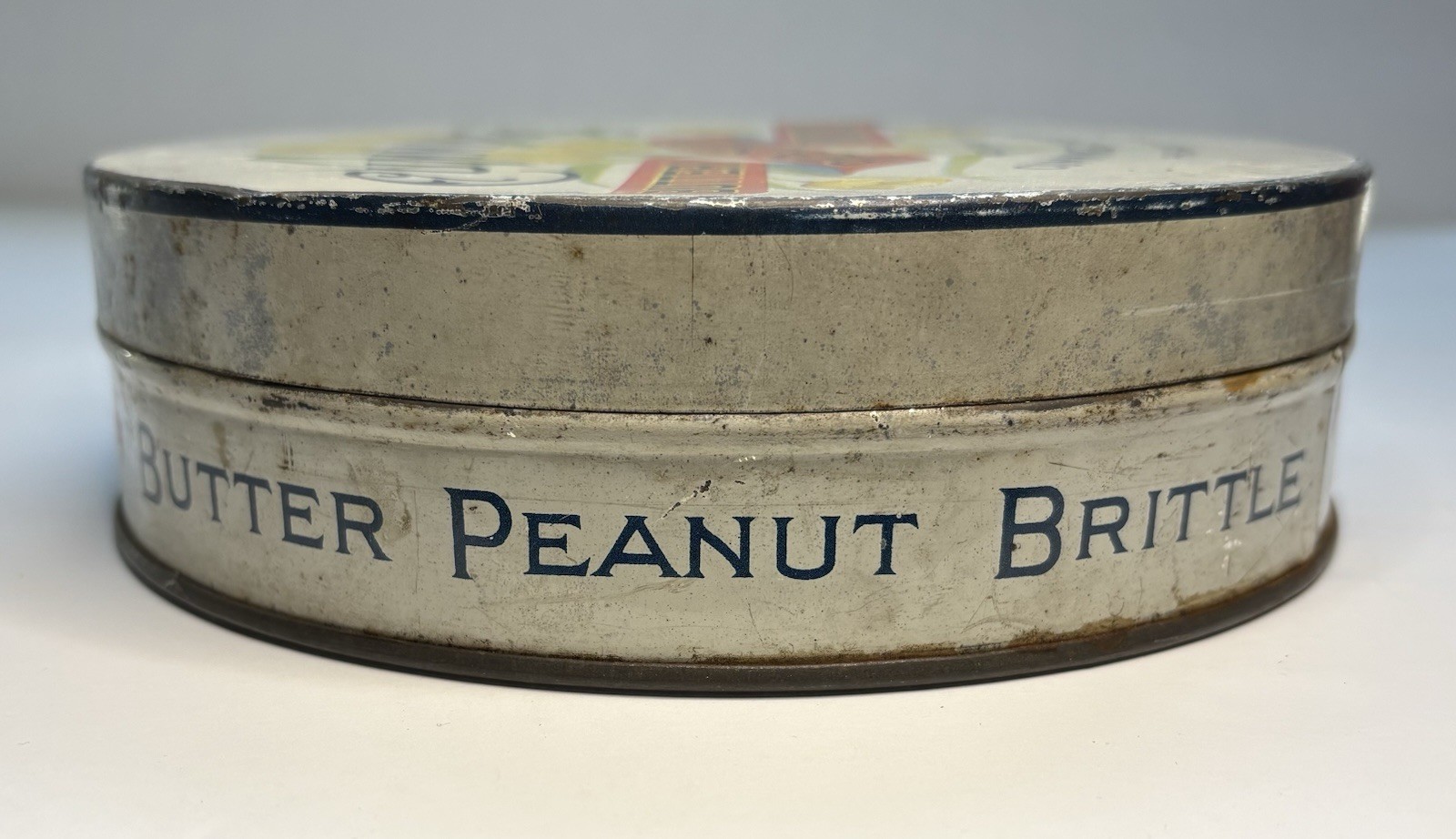 Rare Antique Cummings Butter Peanut Brittle Advertising Tin Lithographed 1 Lb PA