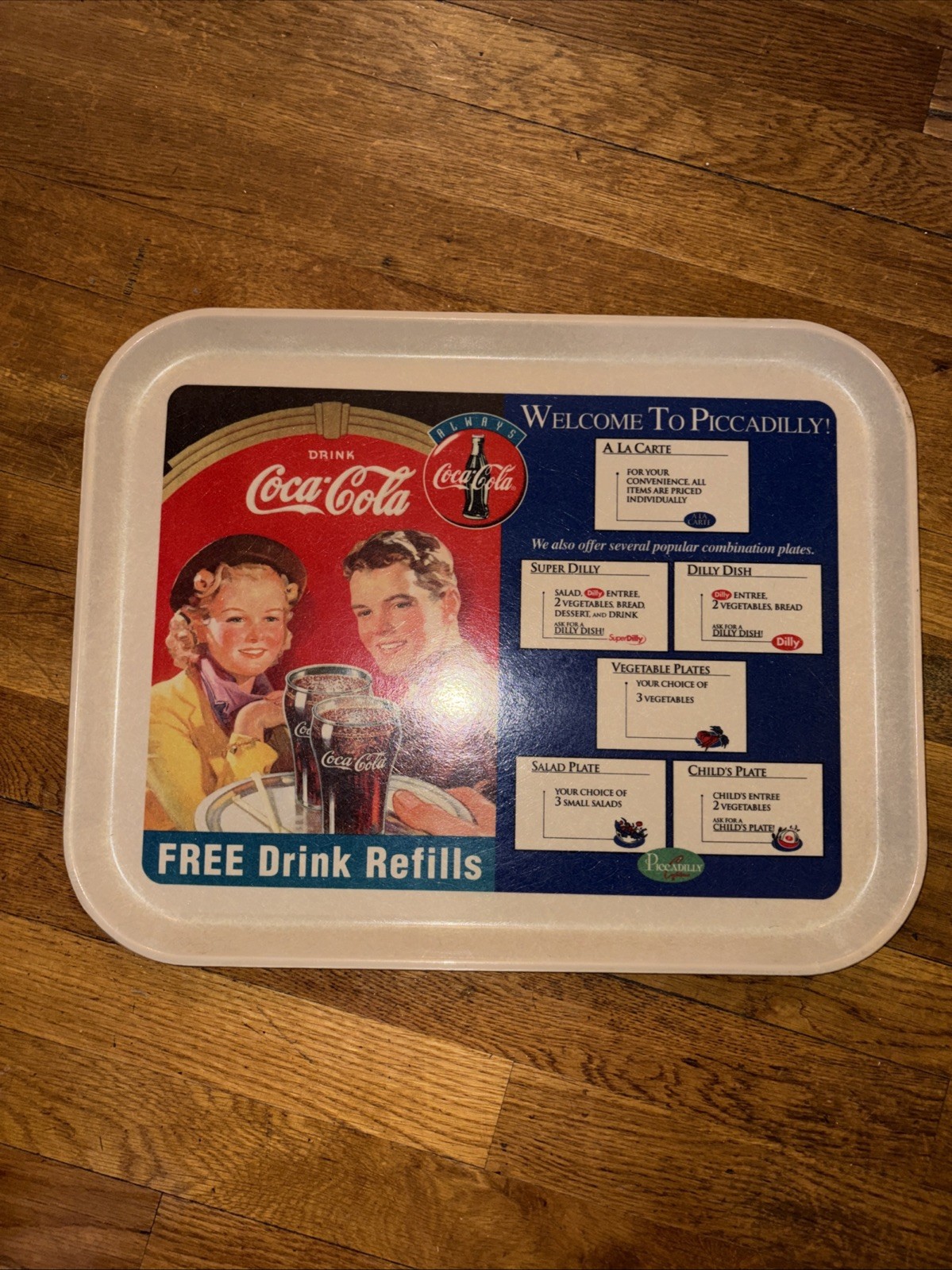 Vintage Cambro Camtray Coca Cola Welcome To Piccadilly – 18 X 13 1/2