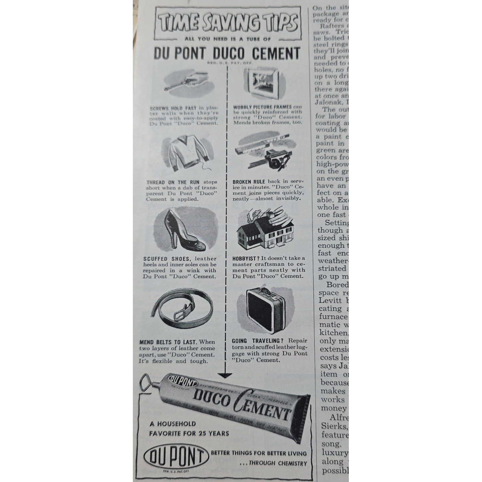 1927 & 1953 Duco Dupont Paint Cement Advertisement Art Deco Home Decor Wall Art