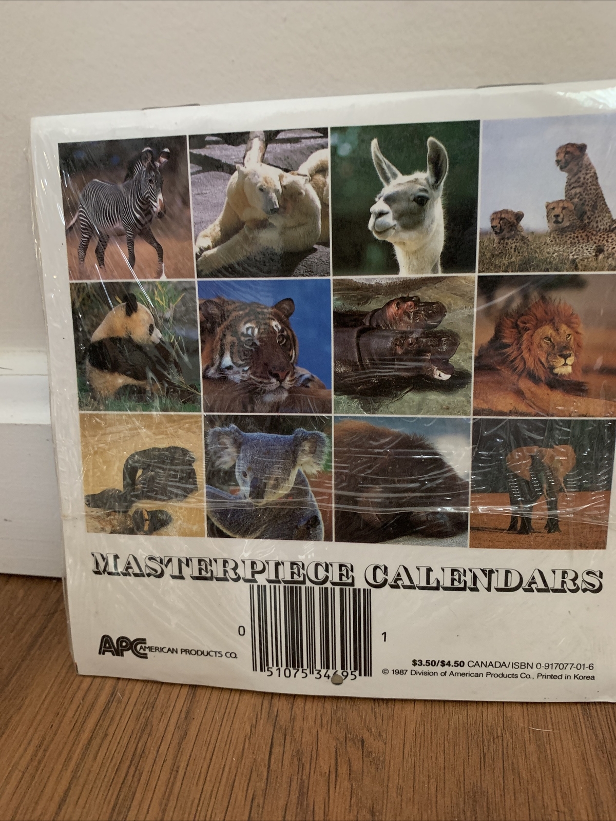 Vintage Masterpiece Calendar Wildlife 1988 Sealed