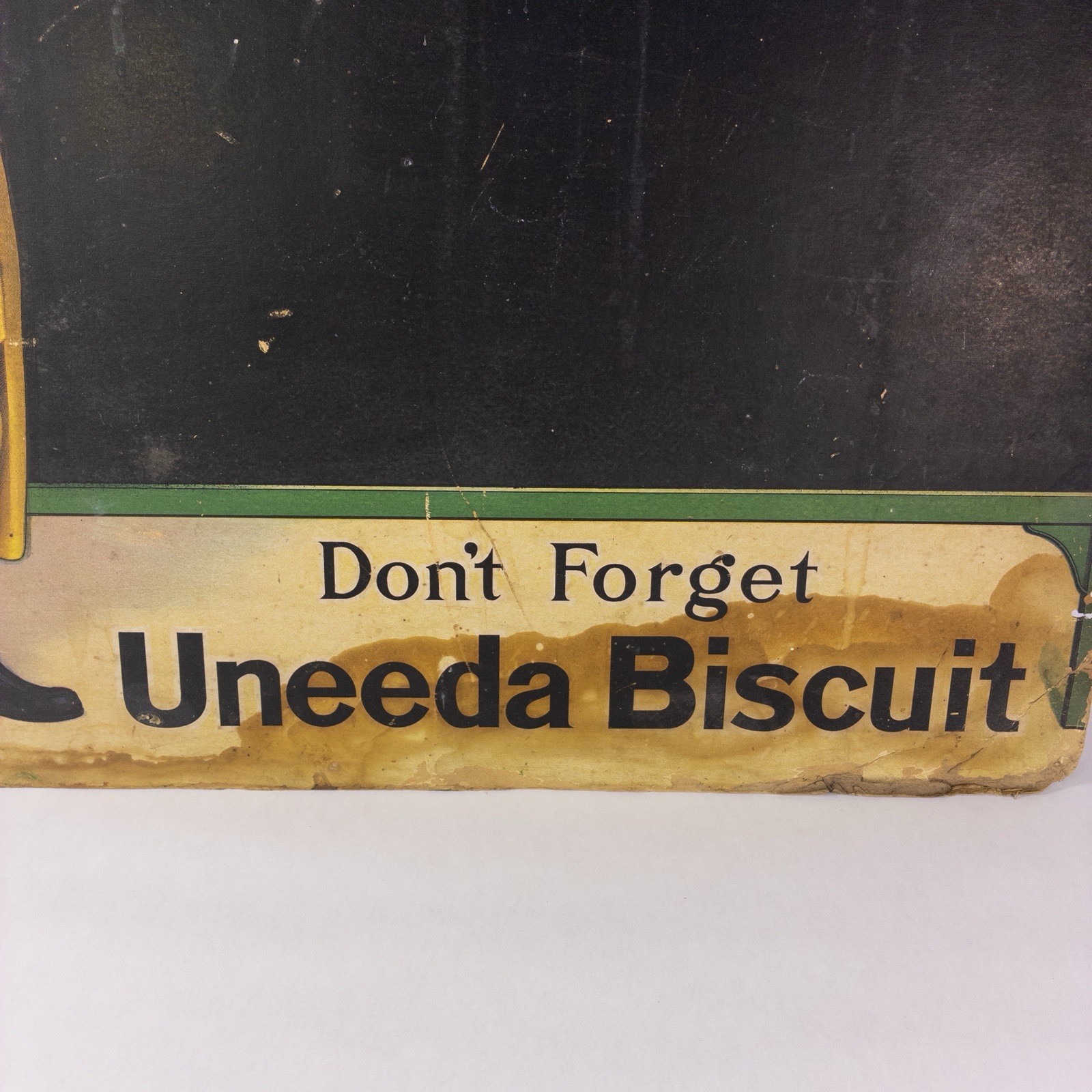 Vintage Uneeda Biscuit Advertising Blackboard Sign 16.5″ x 21″ Store Advertising