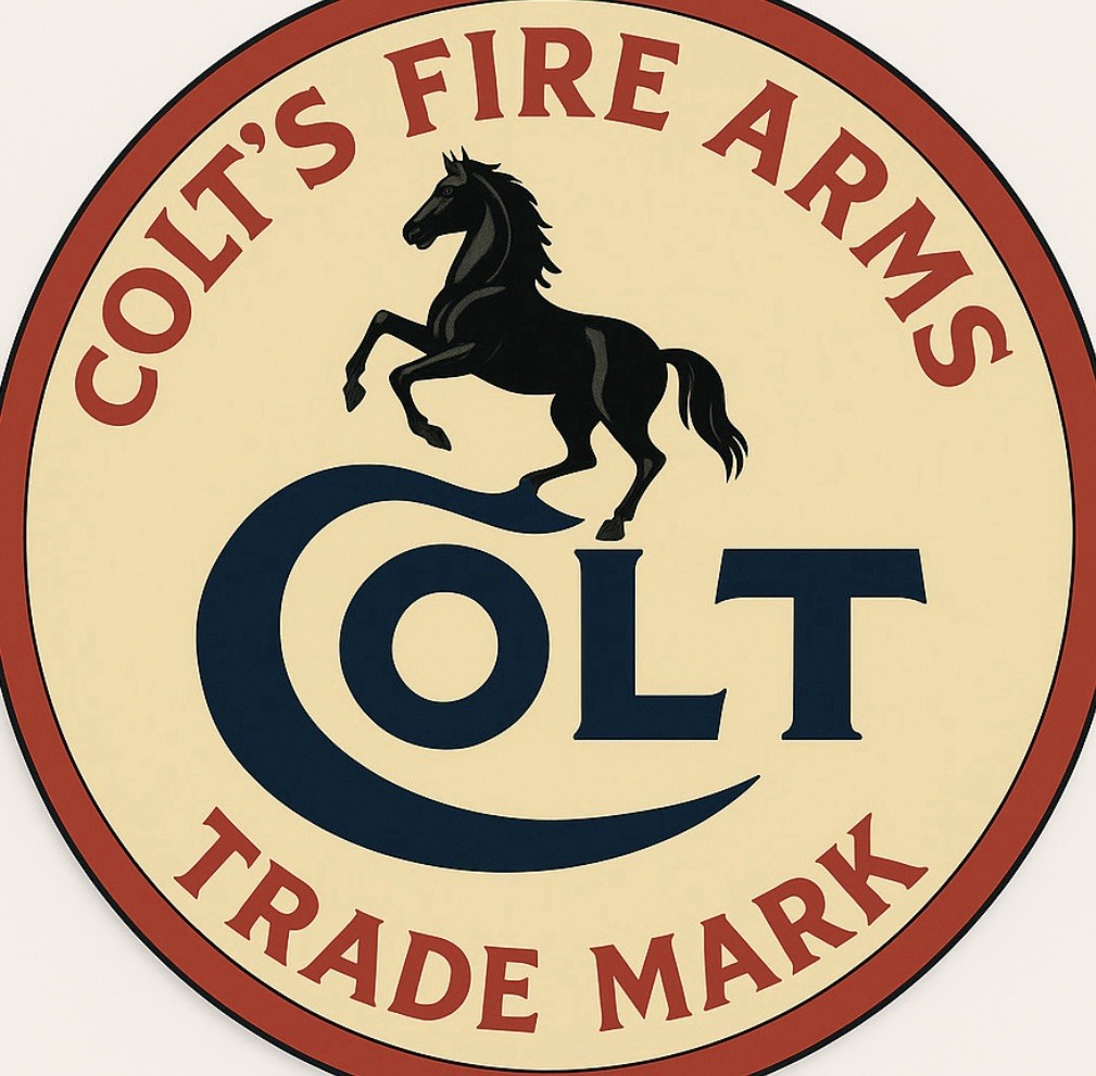 Retro Style Colt Fire Arms Quality Round Garage Sign
