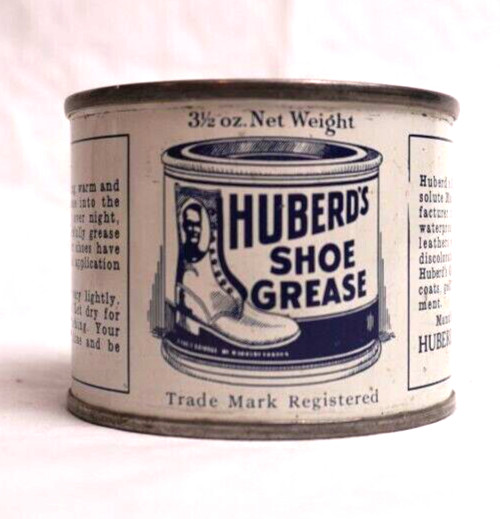 Vintage Can Huberd’s Shoe Grease 3.5 ozs – great graphics