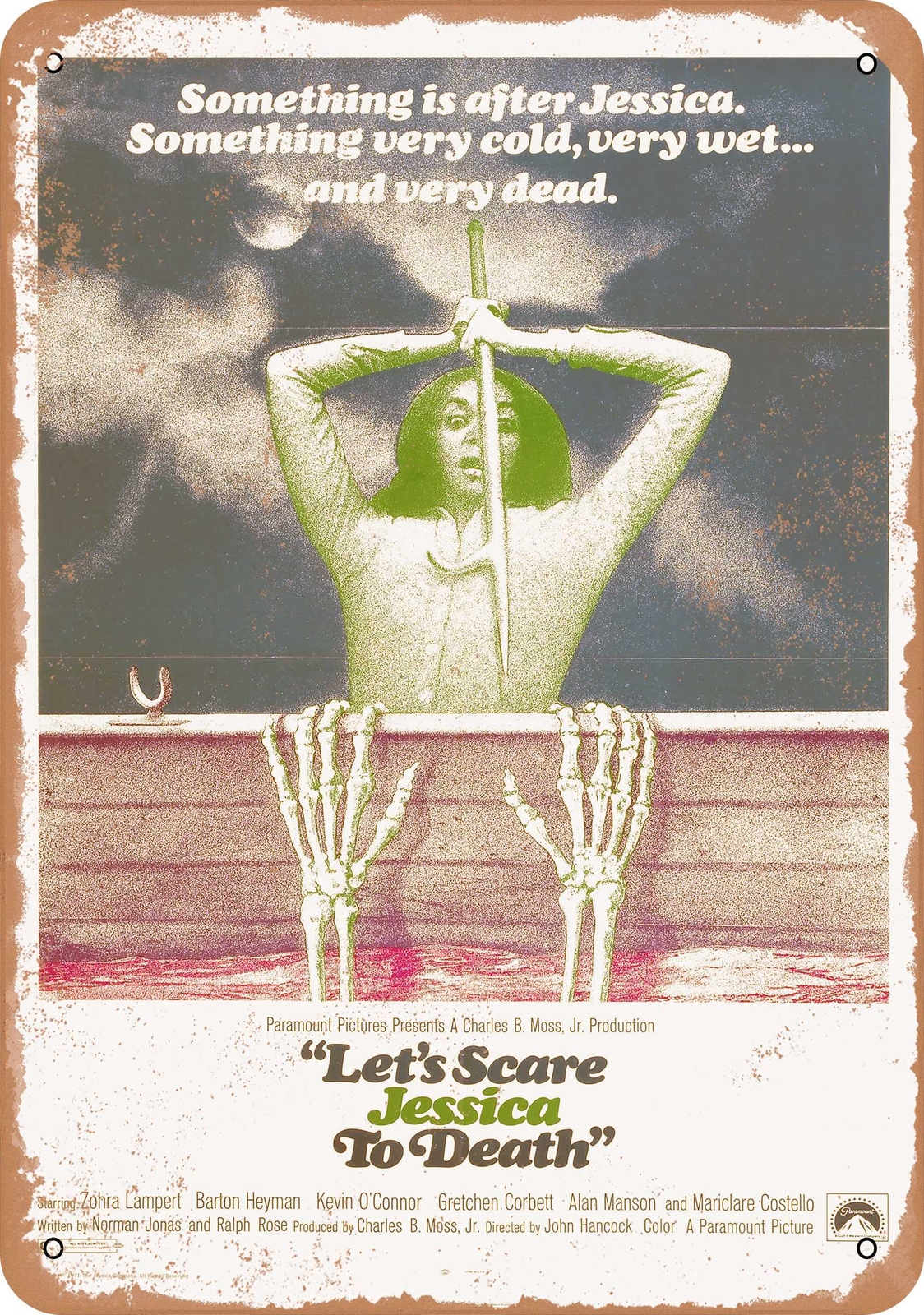 Metal Sign – Let’s Scare Jessica to Death (1971) – Vintage Look