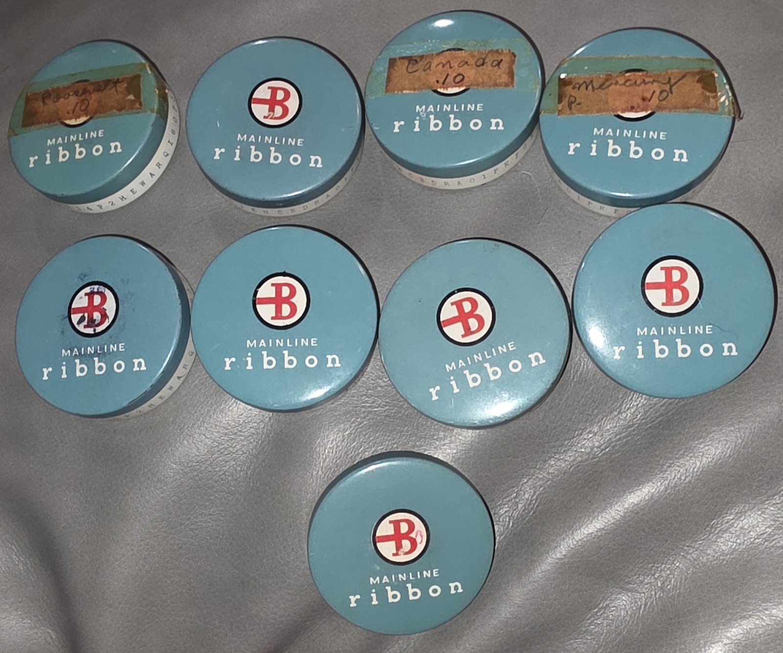 Burroughs Corporation Mainline Ribbon 3 R 94 W Ribbon Tins (no ribbons), RARE!