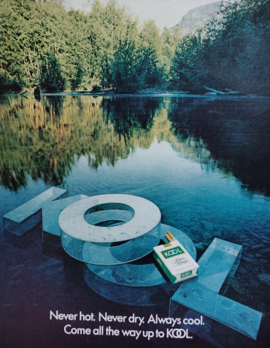 Vintage Retro Ad Kool Filter Kings Cigarettes Never Hot Never Dry Always Cool