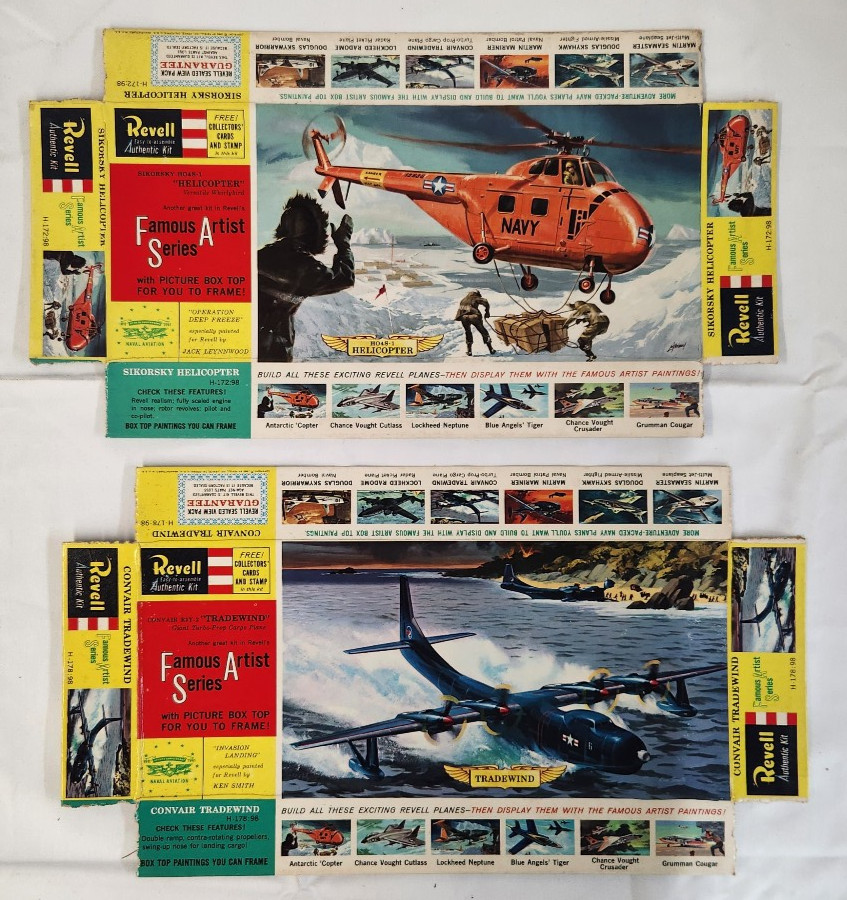 Vintage Revell Sikorsky H04S-1 Helicopter Convair R3Y-2 TRADEWIND – TOPS ONLY