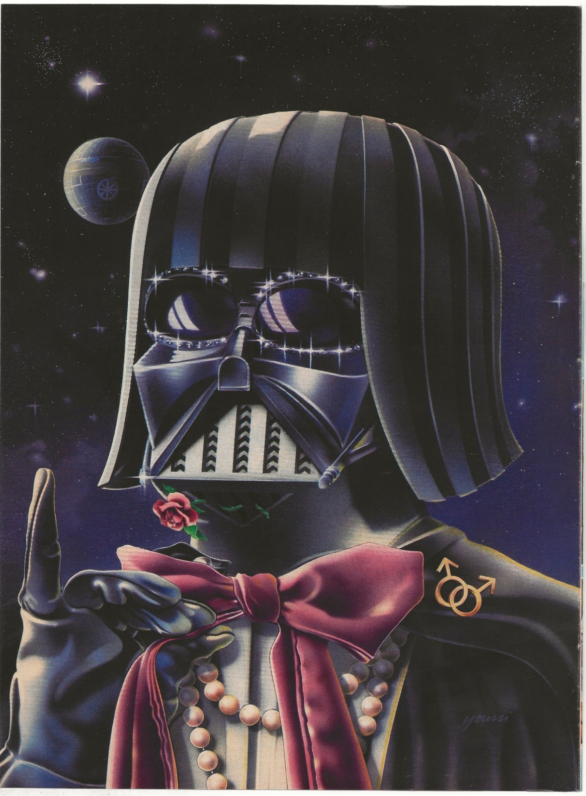 Vintage Article Page – Star Spats – Darth Vader Dressed Up – Star Wars Parody