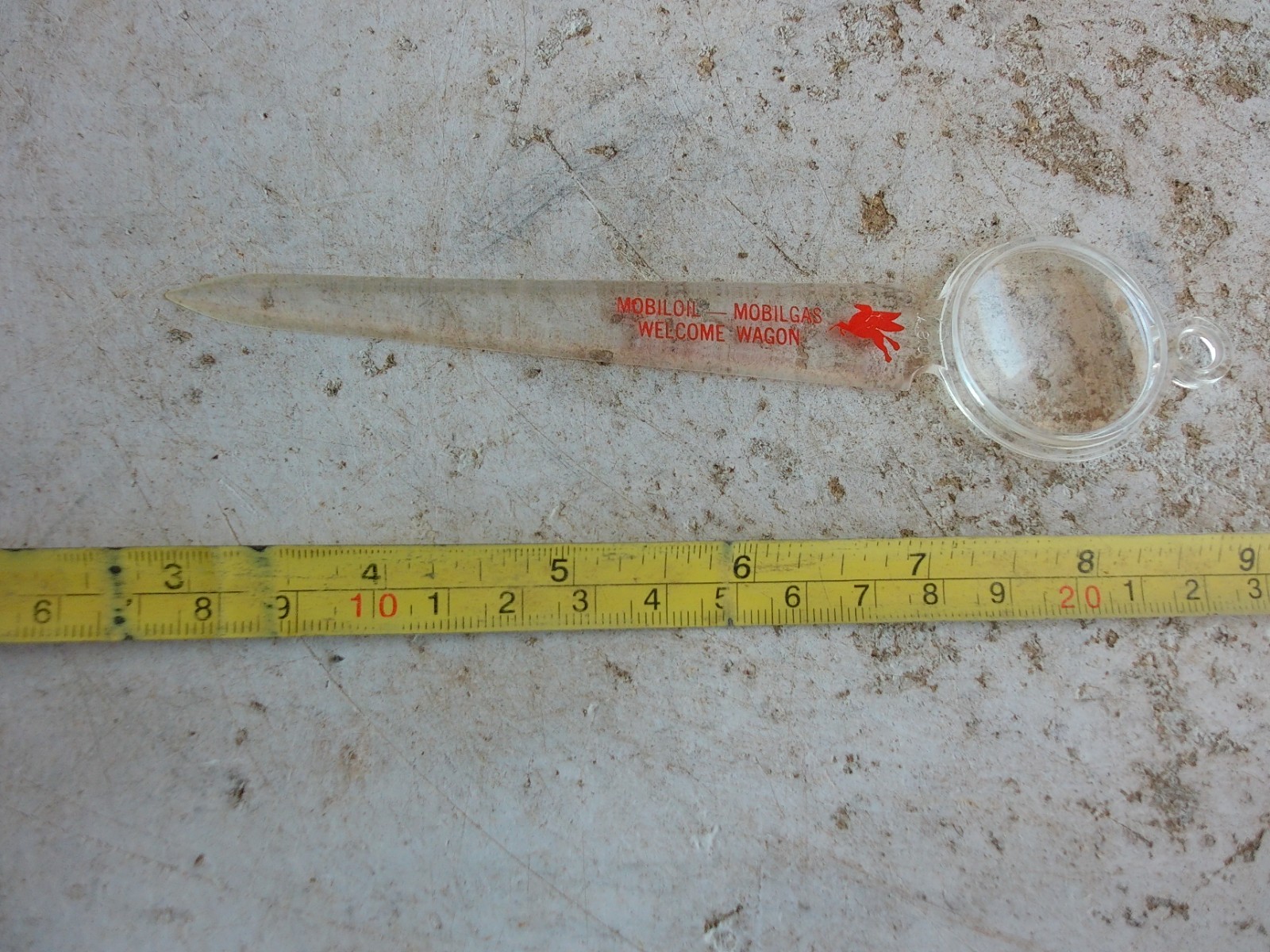 Vintage Advertising Letter Opener Mobilgas Mobil Oil Lot 26-13-CH