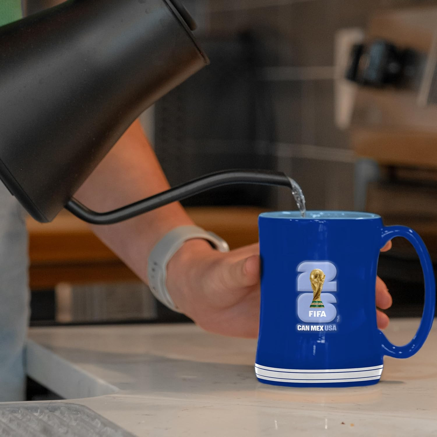 Soccer FIFA World Cup 2026 14Oz Sculpted Relief Mug – Bold Ceramic Coffee Cup wi