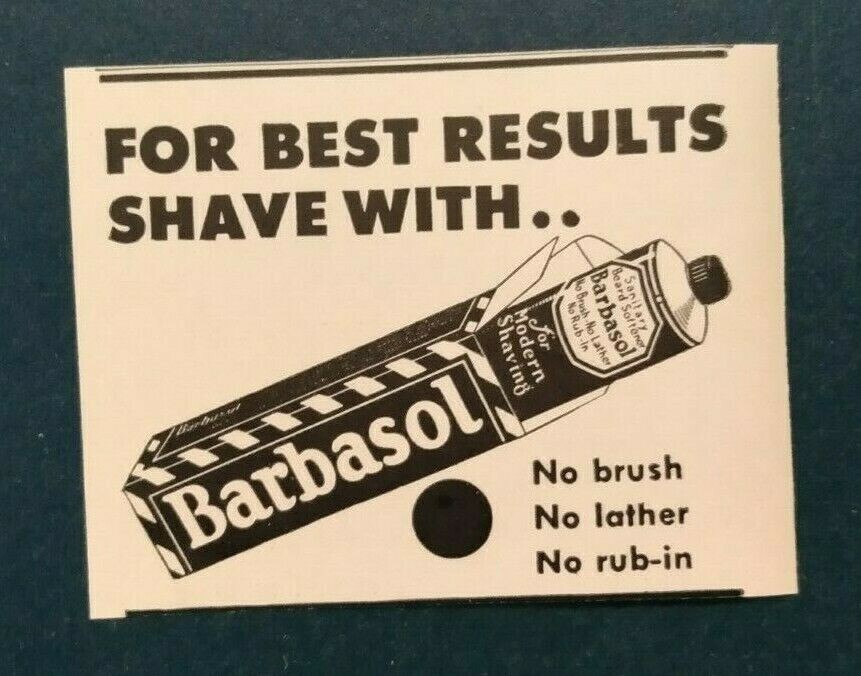 1949 Barbasol Shaving Cream Advertisement