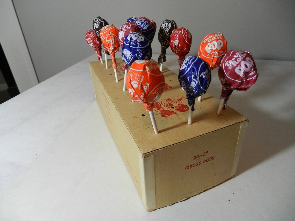 VINTAGE 1950’S CIRCUS POPS SUCKER STORE DISPLAY- VINTAGE CLOWN- VINTAGE CIRCUS