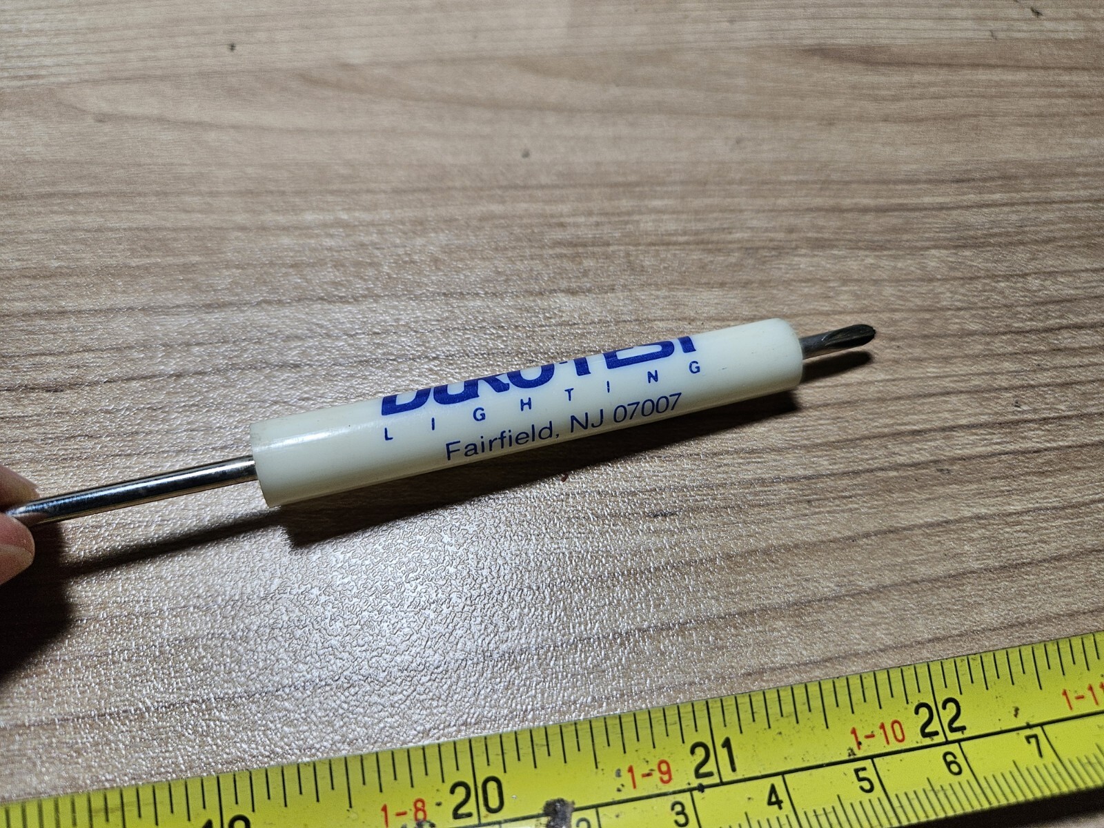 Vintage Duro Test Lighting Fairfield NJ Advertising Screwdriver