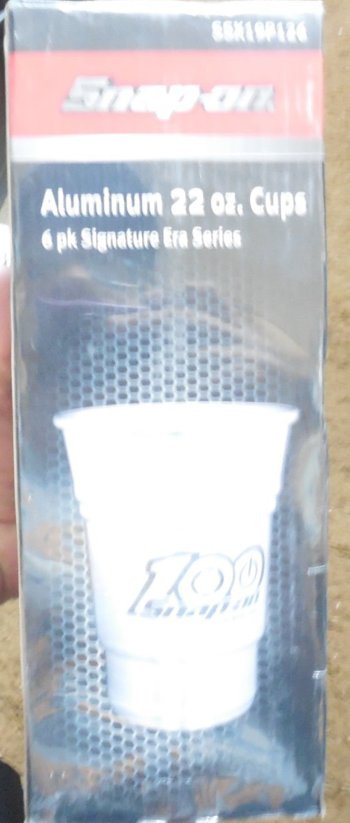 Snap On Tools 100th Anniversary 6 Pack Aluminum 22oz Cups SSX19P126 SEALED
