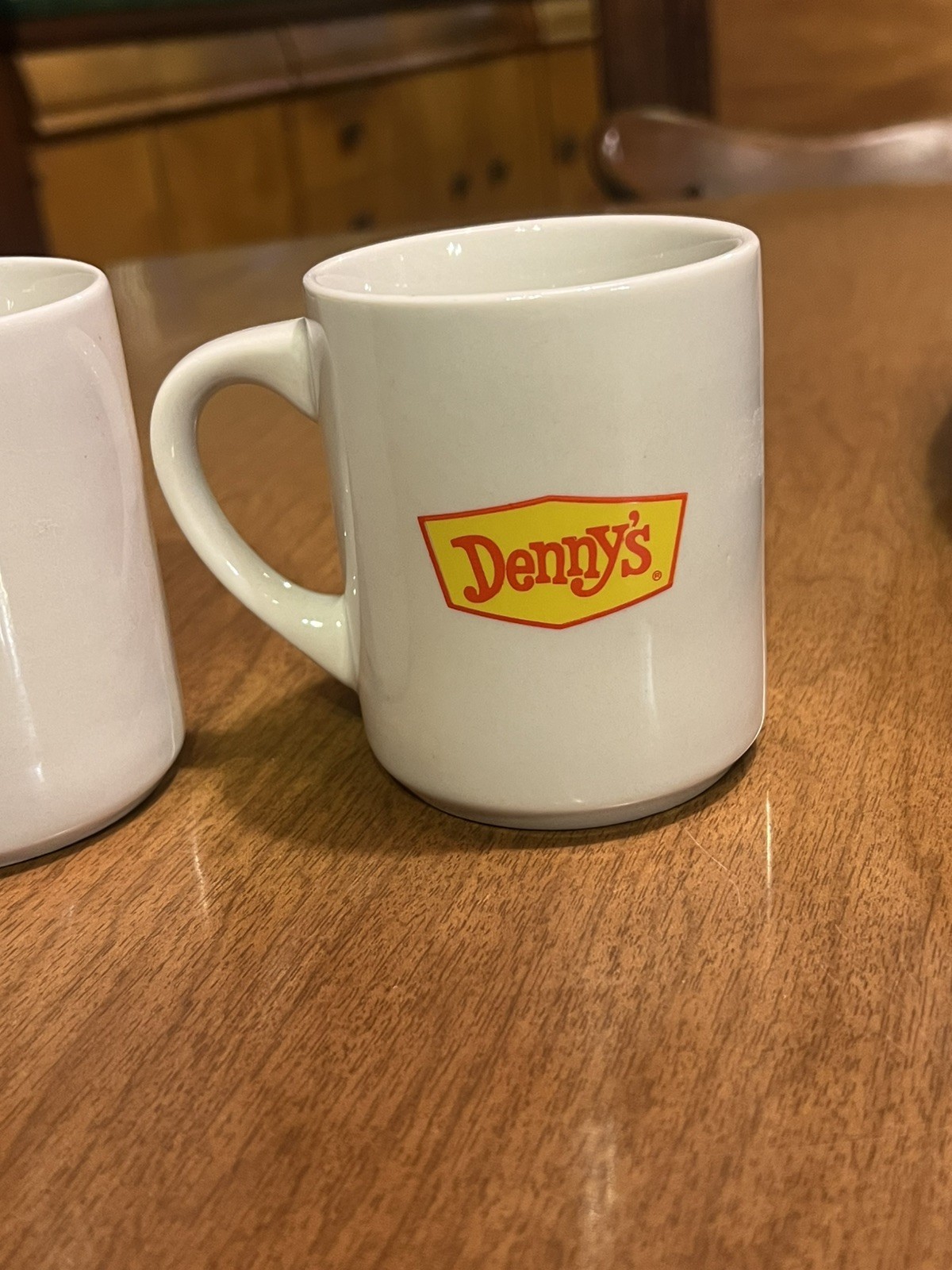 VINTAGE lot Denny’s Coffee Mug Heat Activated Christmas Santa Ornament/Reindeer