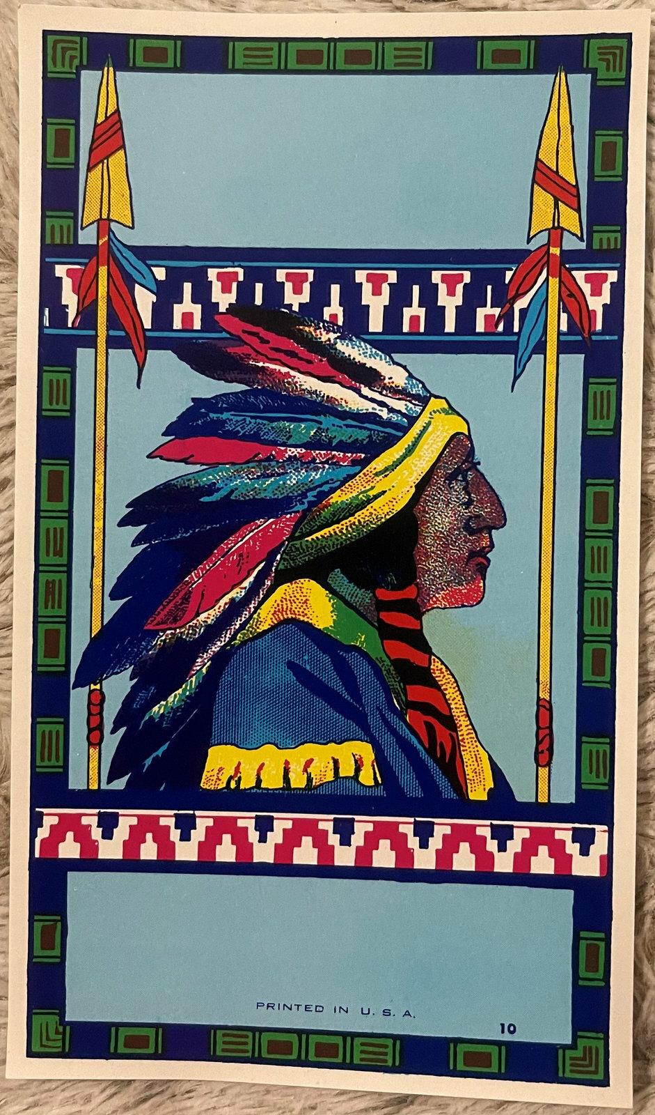 Rare Version 1910s – 1940s Antique Vintage Native American Broom Label