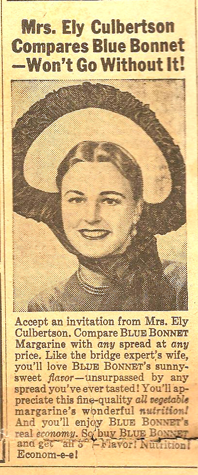 BLUE BONNET MARGARINE AD PARK CITY DAILY NEWS (BOWLING GREEN, KY) 1951