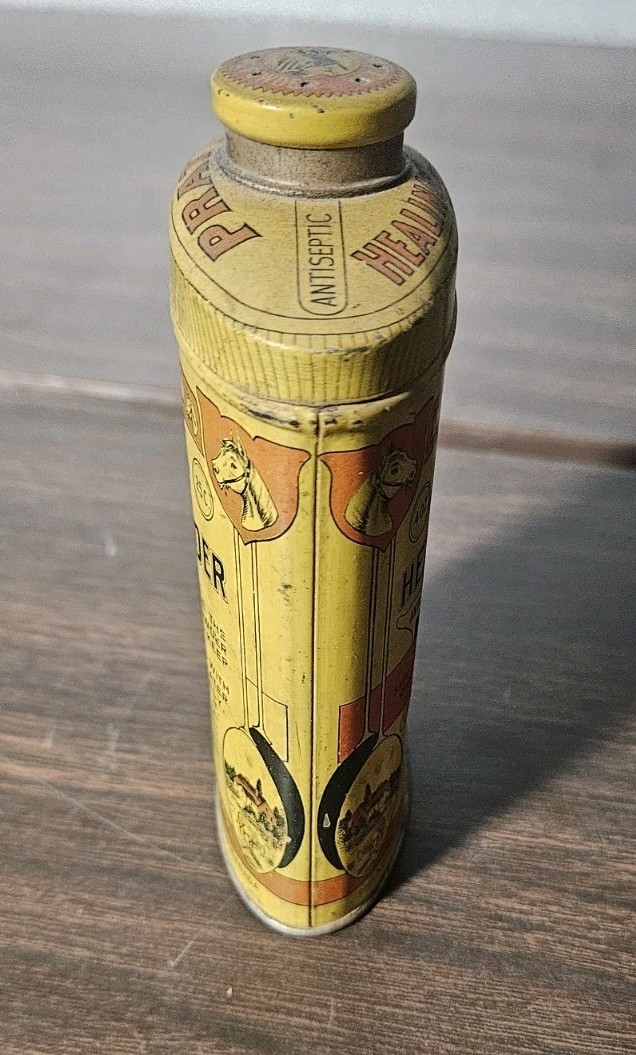 Vintage Pratts Animal Healing Powder 4 Ounce Tin 1906 Rare