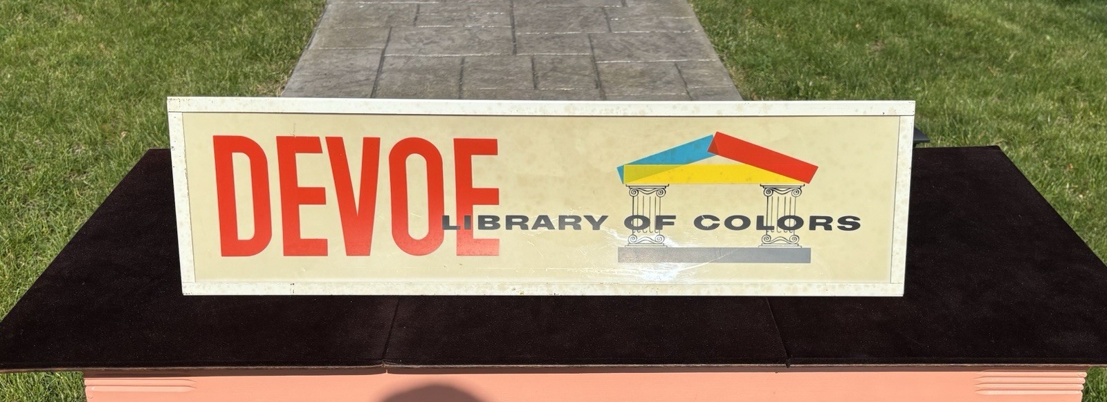 Devoe Paint Advertising Display Sign Library OF Colors *Light Does Not Work RARE