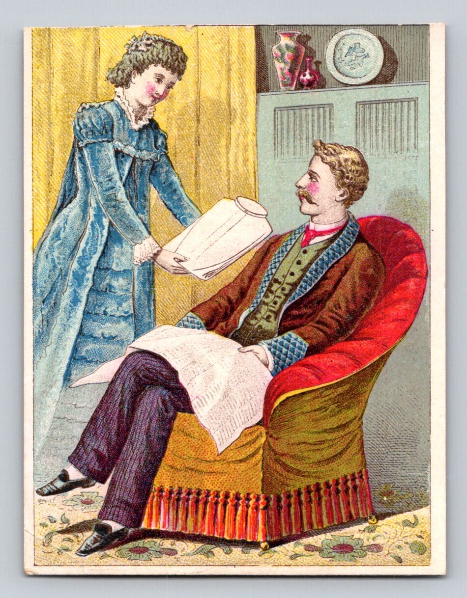 Pearl Shirt Victorian Couple L Koester Jersey Shore Pennsylvania P392 Trimmed