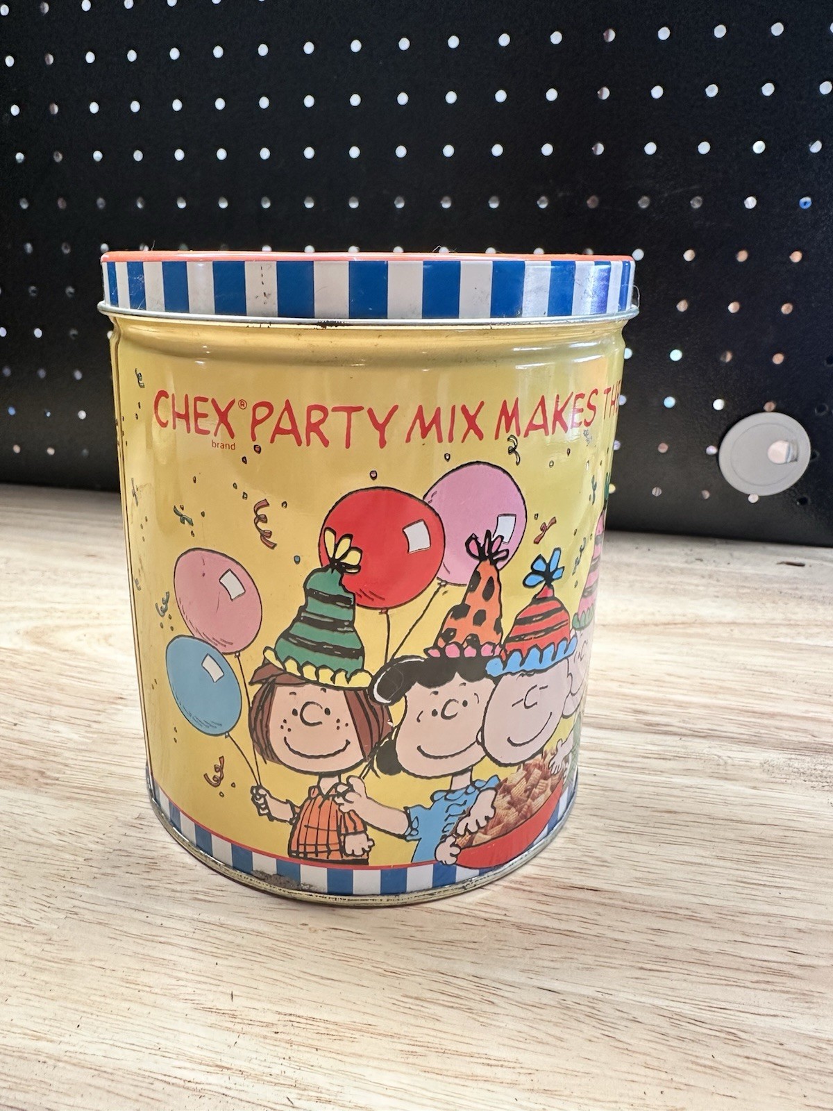Chex Party Mix Peanuts 1990 Vintage Metal Tin 40th Anniversary Edition w Recipe