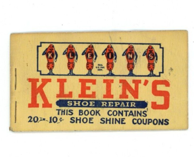 Vintage Klein’s Shoe Repair Shoeshine Coupons