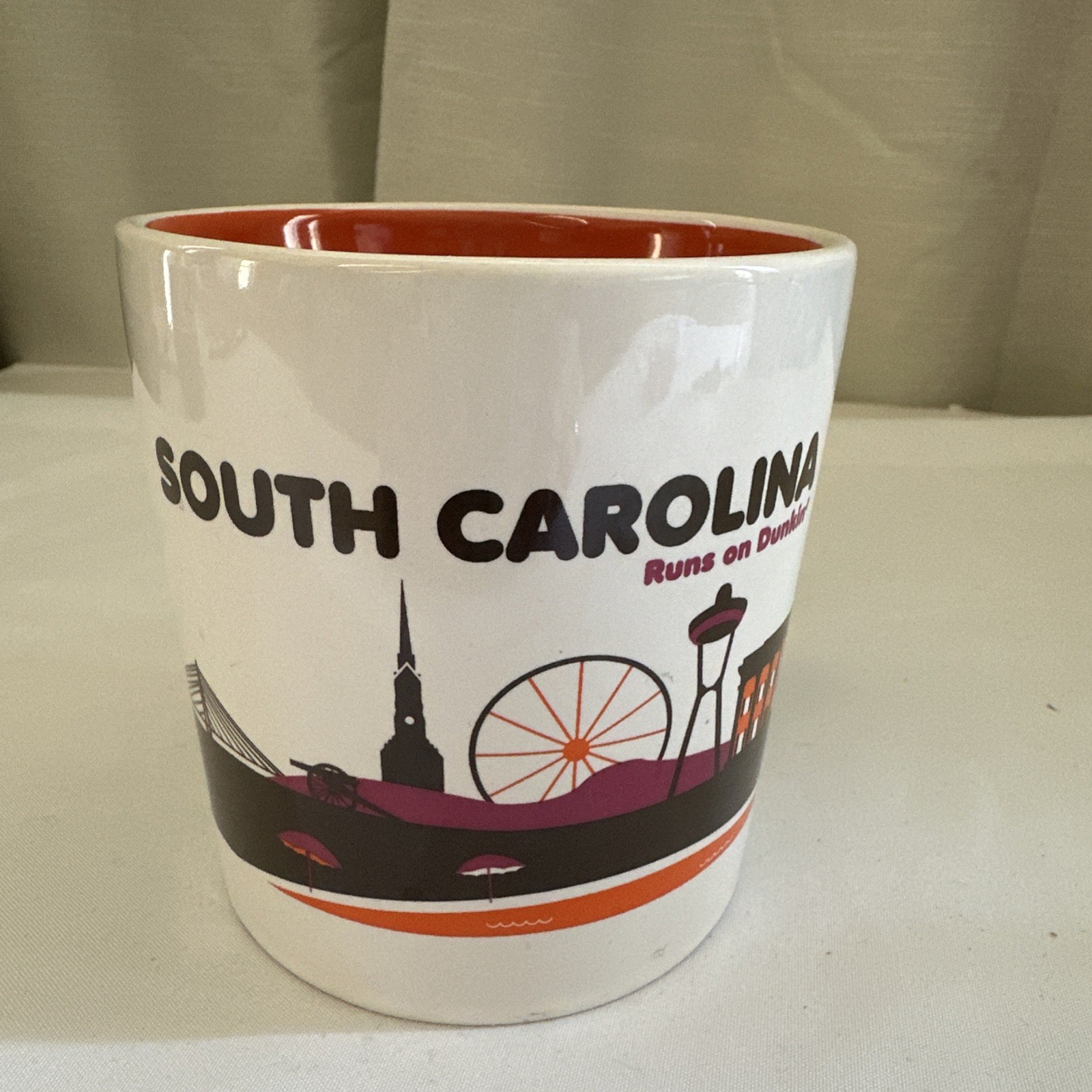 Dunkin’ Donuts 2012 Destinations Coffee Mug Featuring South Carolina 14oz EUC