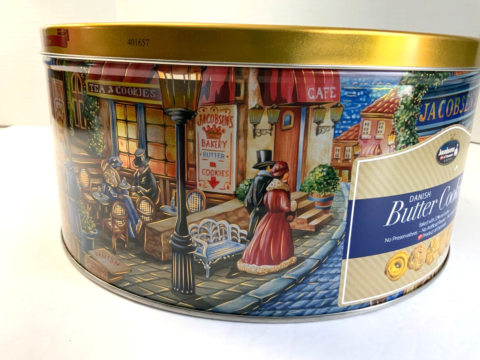 Jacobsens Danish Butter Cookie Collectible Tin EMPTY Sam’s Club 2025 Christmas