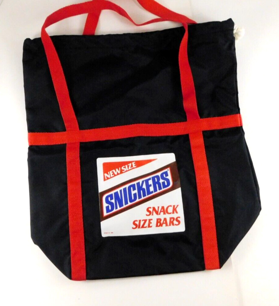 New Old Stock MARS Co. Snickers Milky Way Advertising Promo Tote Bag Black Nylon