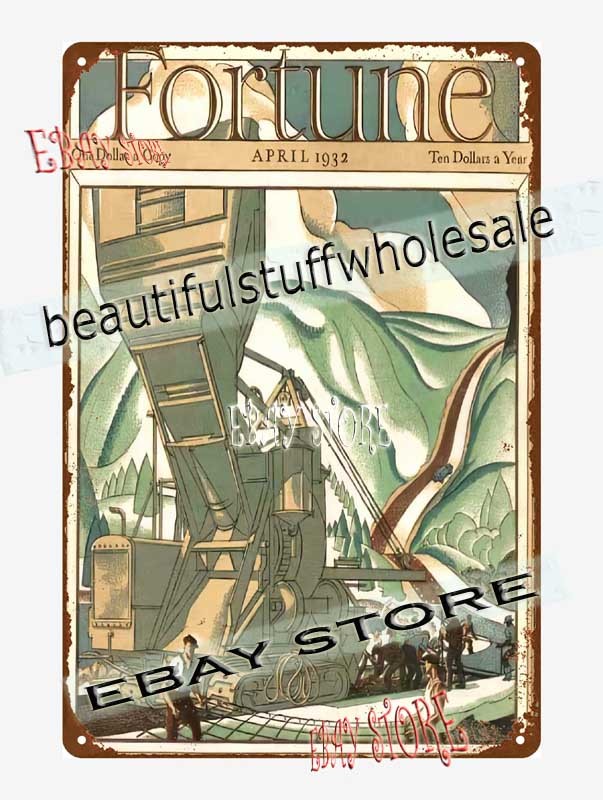 1932 Business Magazine office statement art Tin Sign unframed prints