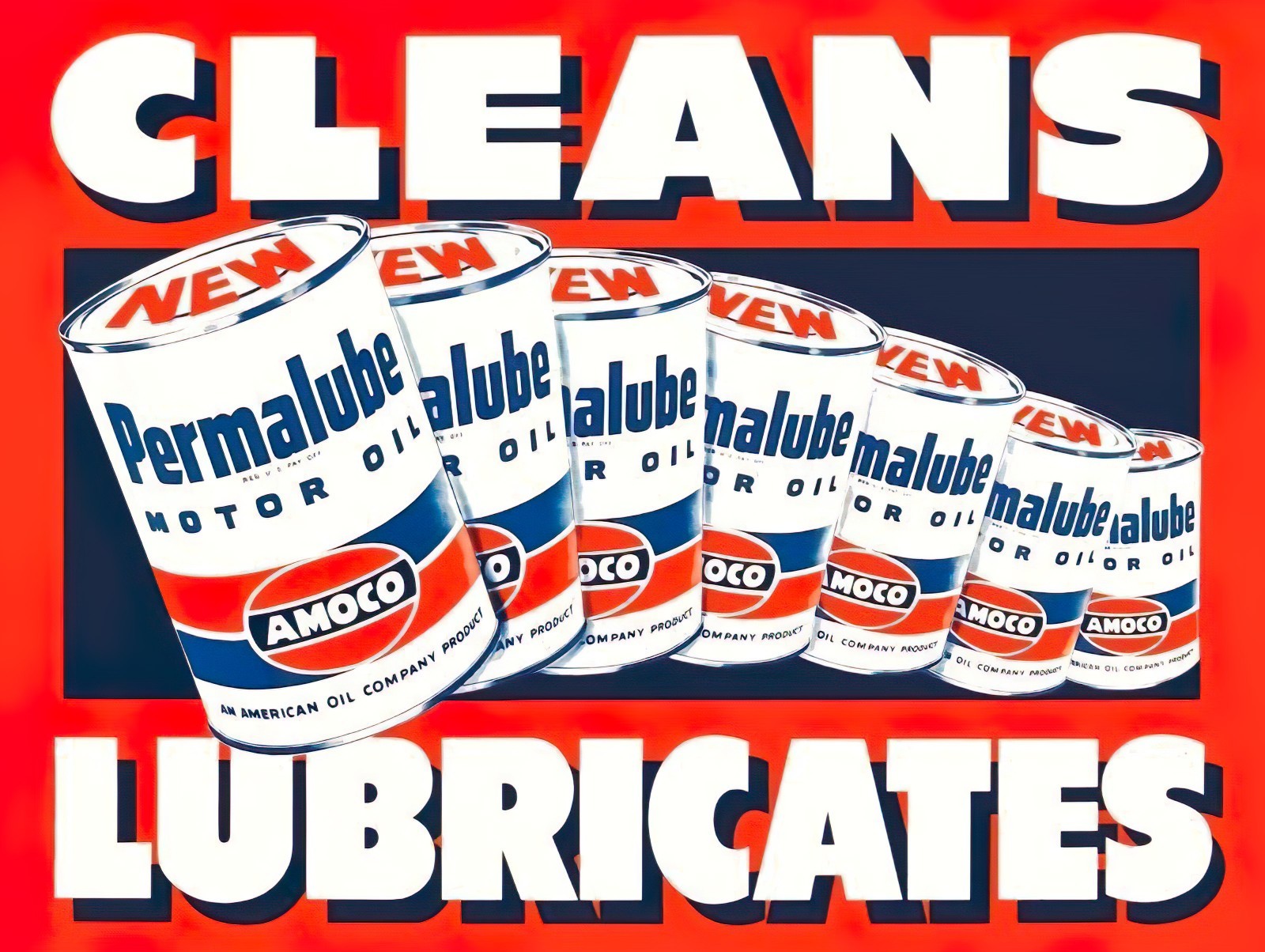 Cleans Lubricates Sign 9″ x 12″ or 12″ x 16″