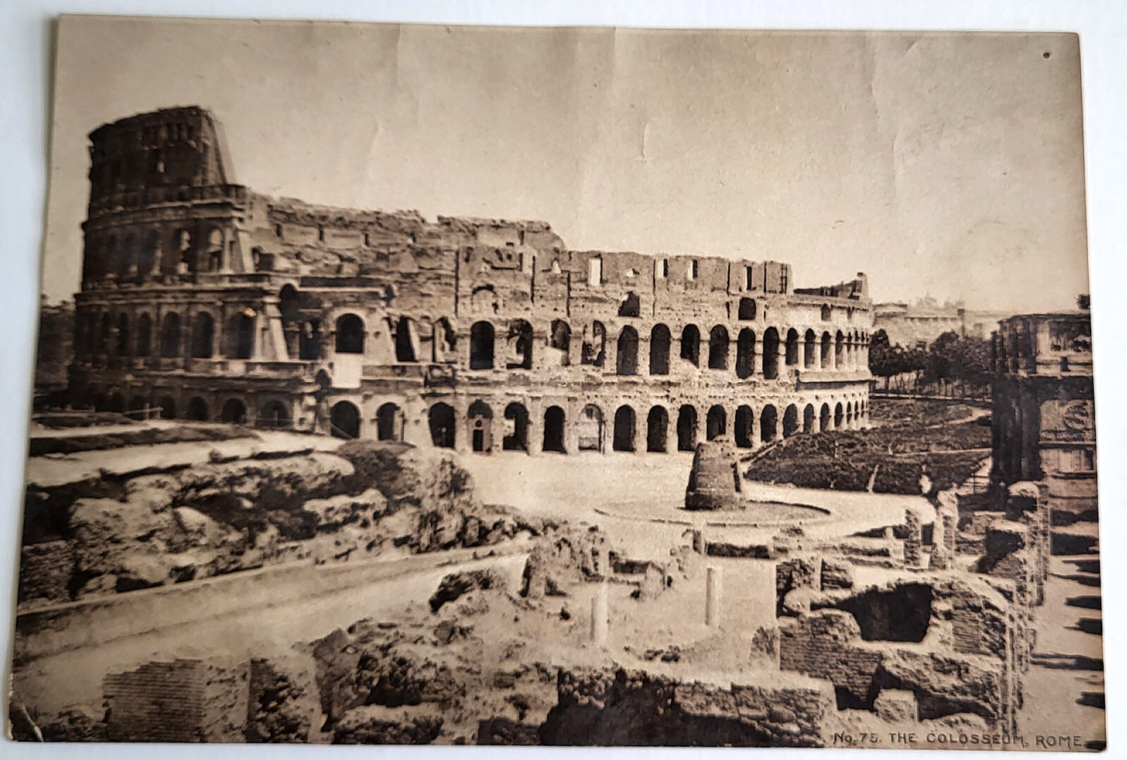 VTG 1895 C I HOOD & CO TRADE CARD THE COLOSSEUM ROME HOOD’S PHOTOS OF THE WORLD