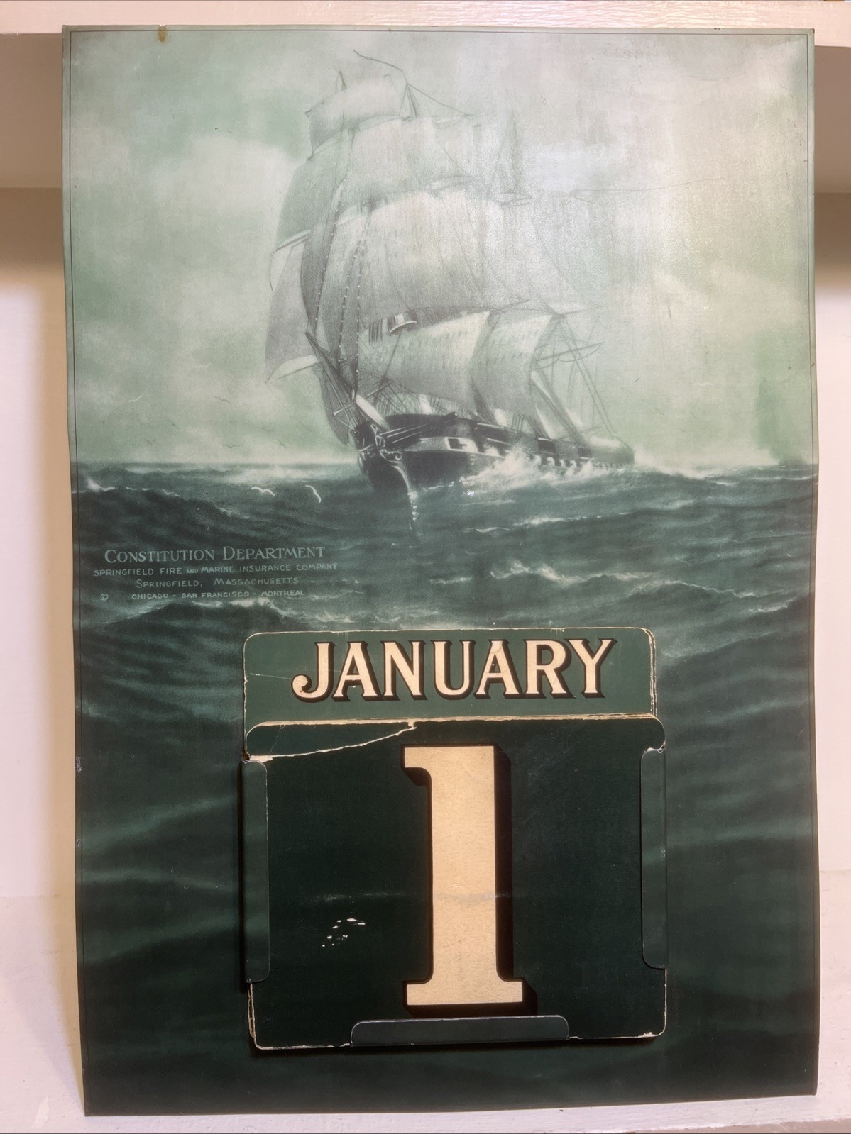 Vintage Perpetual Calendar American Art Works Inc COMPLETE. Constitution Dept