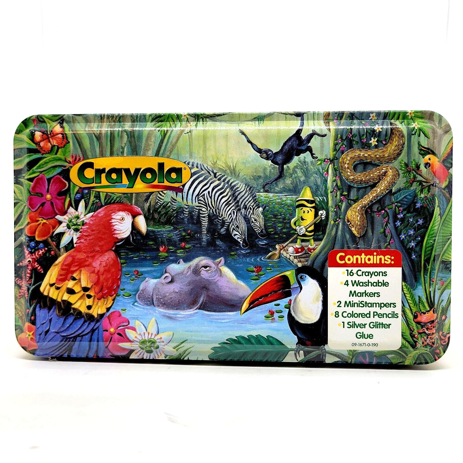 Crayola Discovery Series No. 1 Colorful Jungle Tin