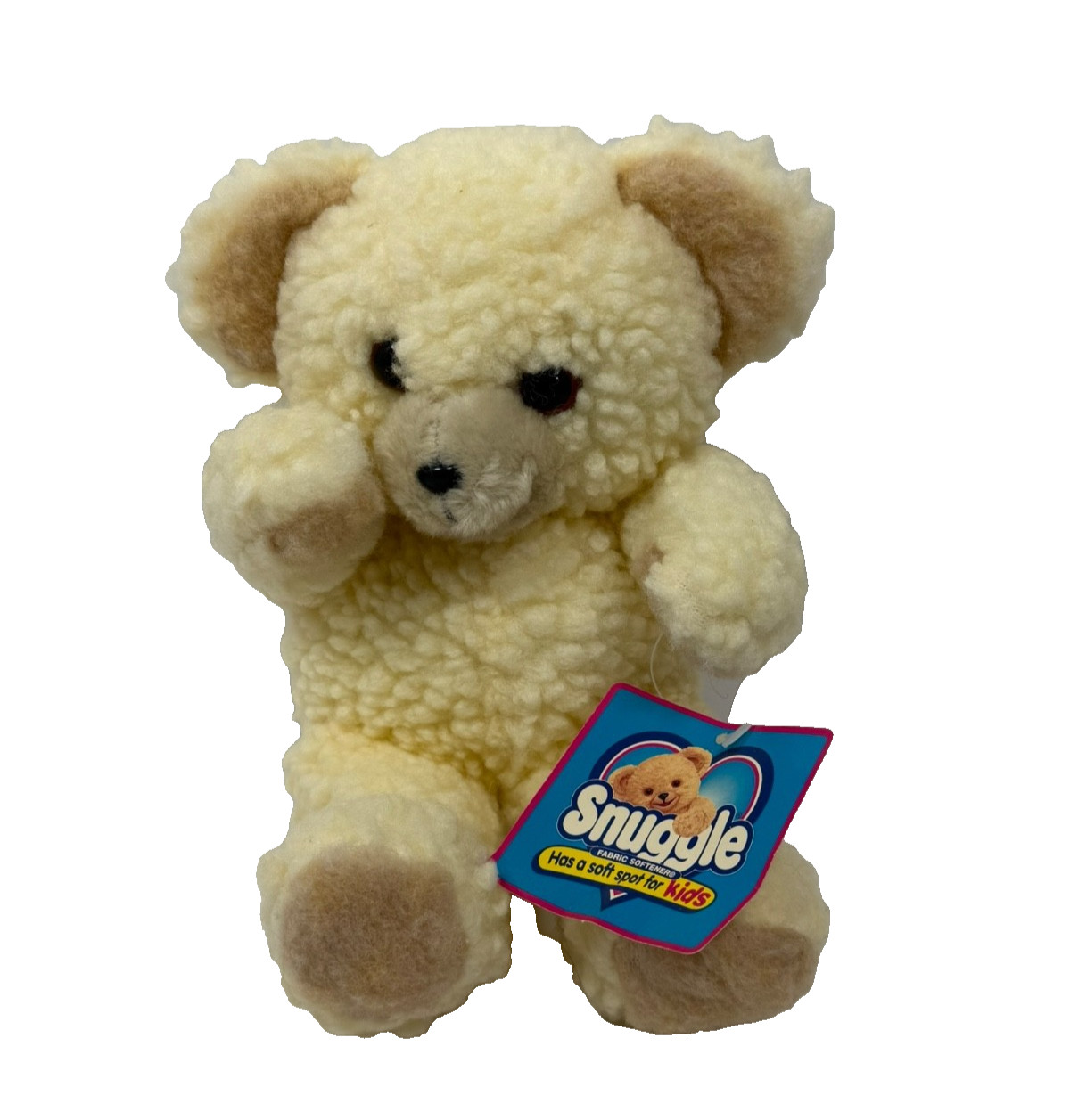 Vintage Snuggle Teddy Bear 1997 Fabric Softener Mascot 10″ Plush Lever Bros Toy