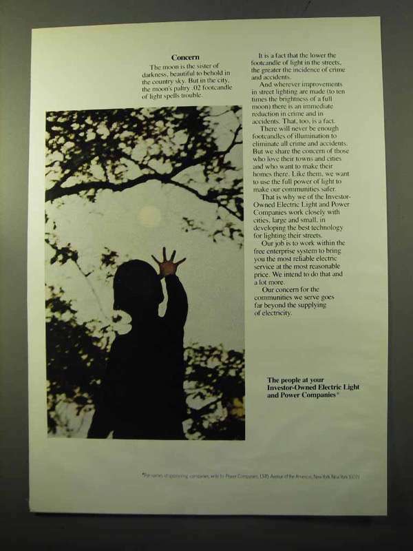 1970 Investor-Owned Electric Light and Power Ad – Concern