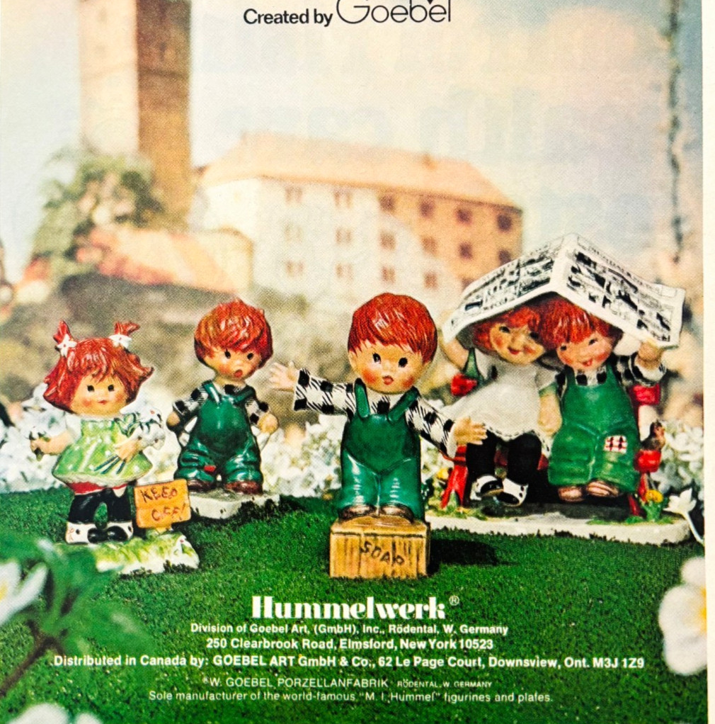 1977 Goebel Hummel Figurines Advertisement Vintage Hummelwerk Collectible DWW13D