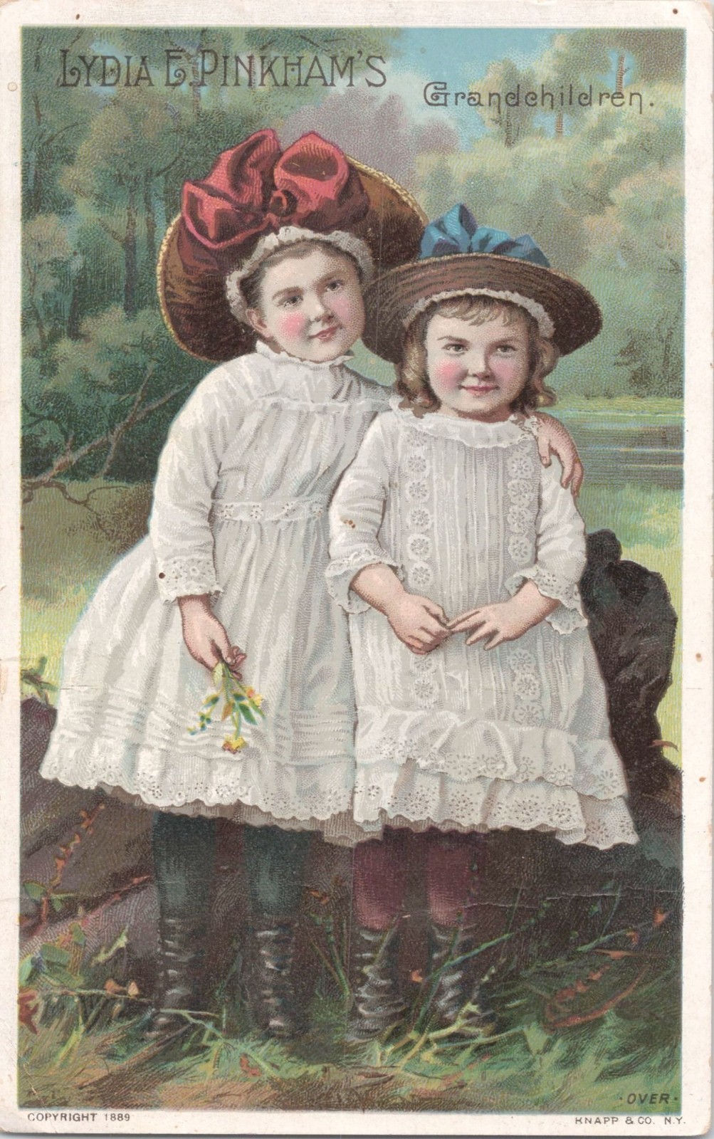 Lydia E Pinkham’s Vegetable Compound – Grandchildren Victorian Trade Card