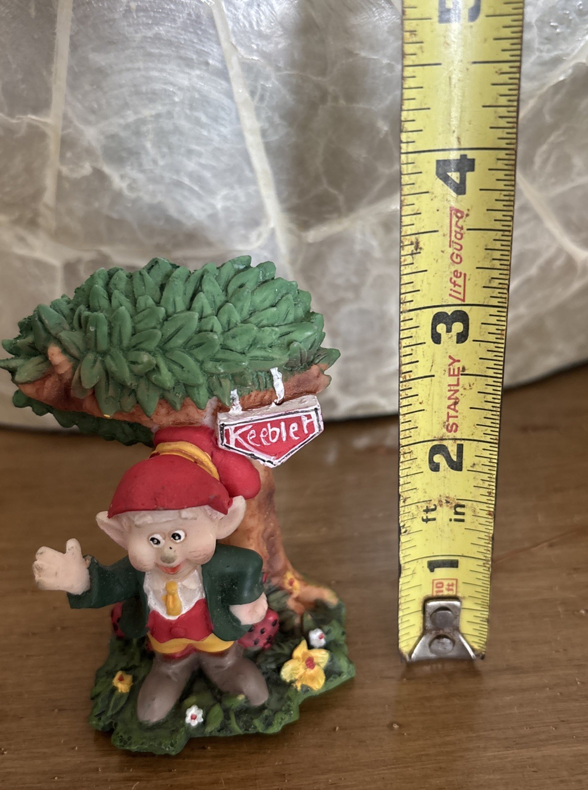 Vintage Ernie the Keebler Elf Apprentice Figure Figurine with Tree And Sign