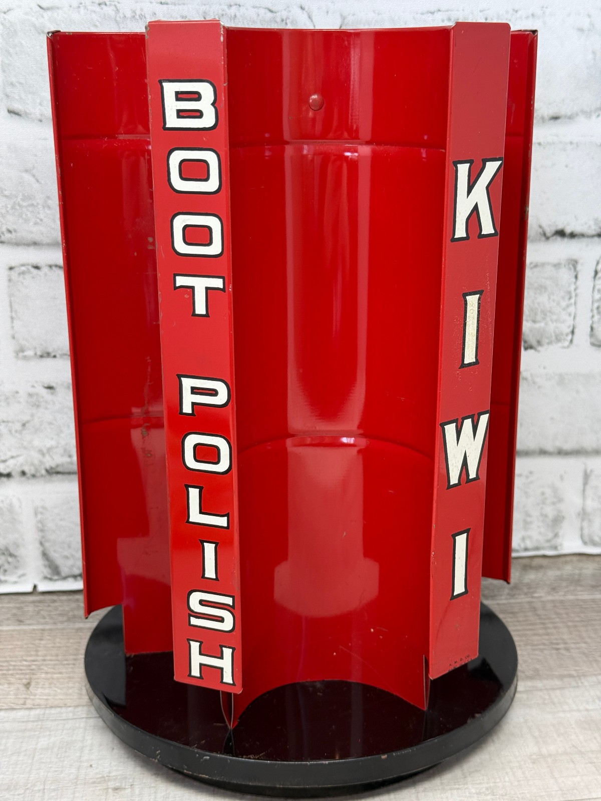 Vintage 40s/50s Kiwi Boot Polish Rotating Spinning Store Counter Display Rack