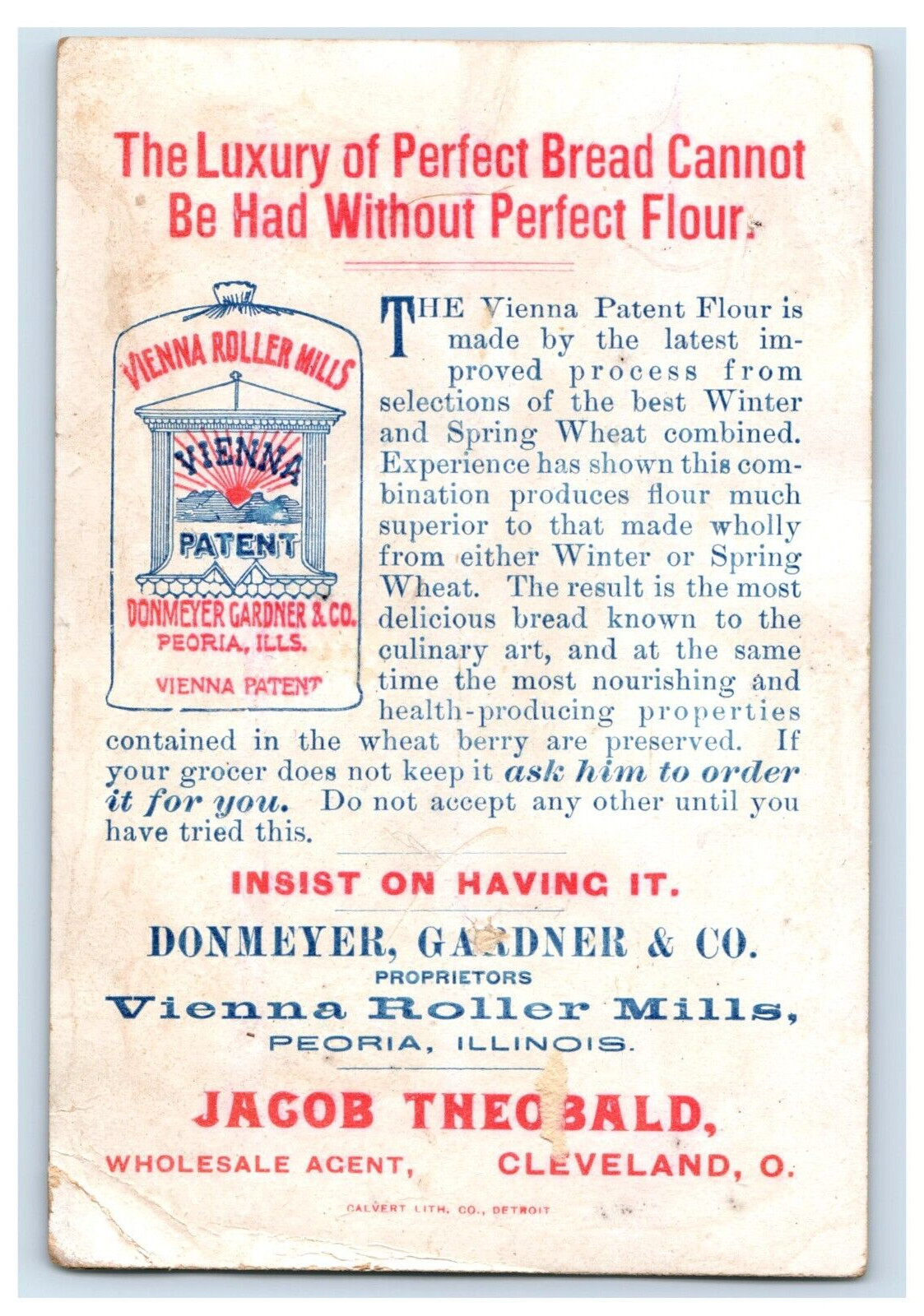 1890s Jacob Theobald Donmeyer Gardner & Co. Vienna Roller Mills #5 F196