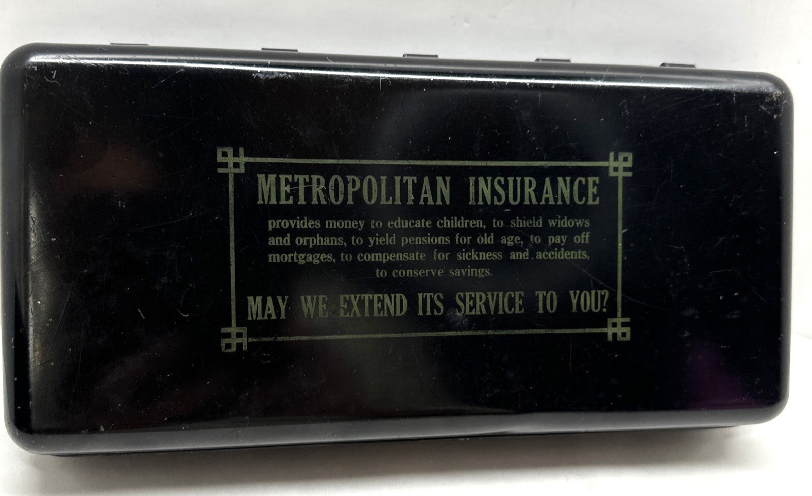 VTG The Metropolitan Life Insurance Co MetLife Advertising Tin Cash Document Box