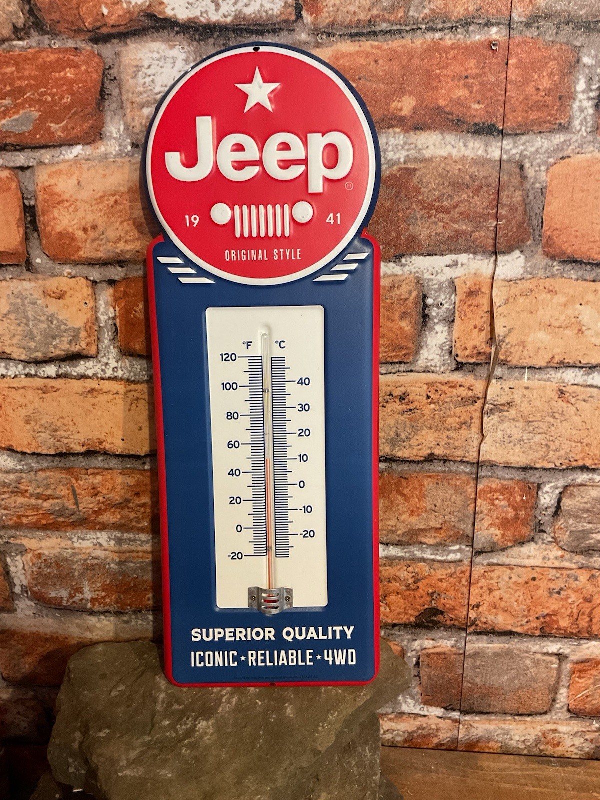 Officially Licensed Open Roads Retro Style Jeep Wall Thermometer …Ships Free!!