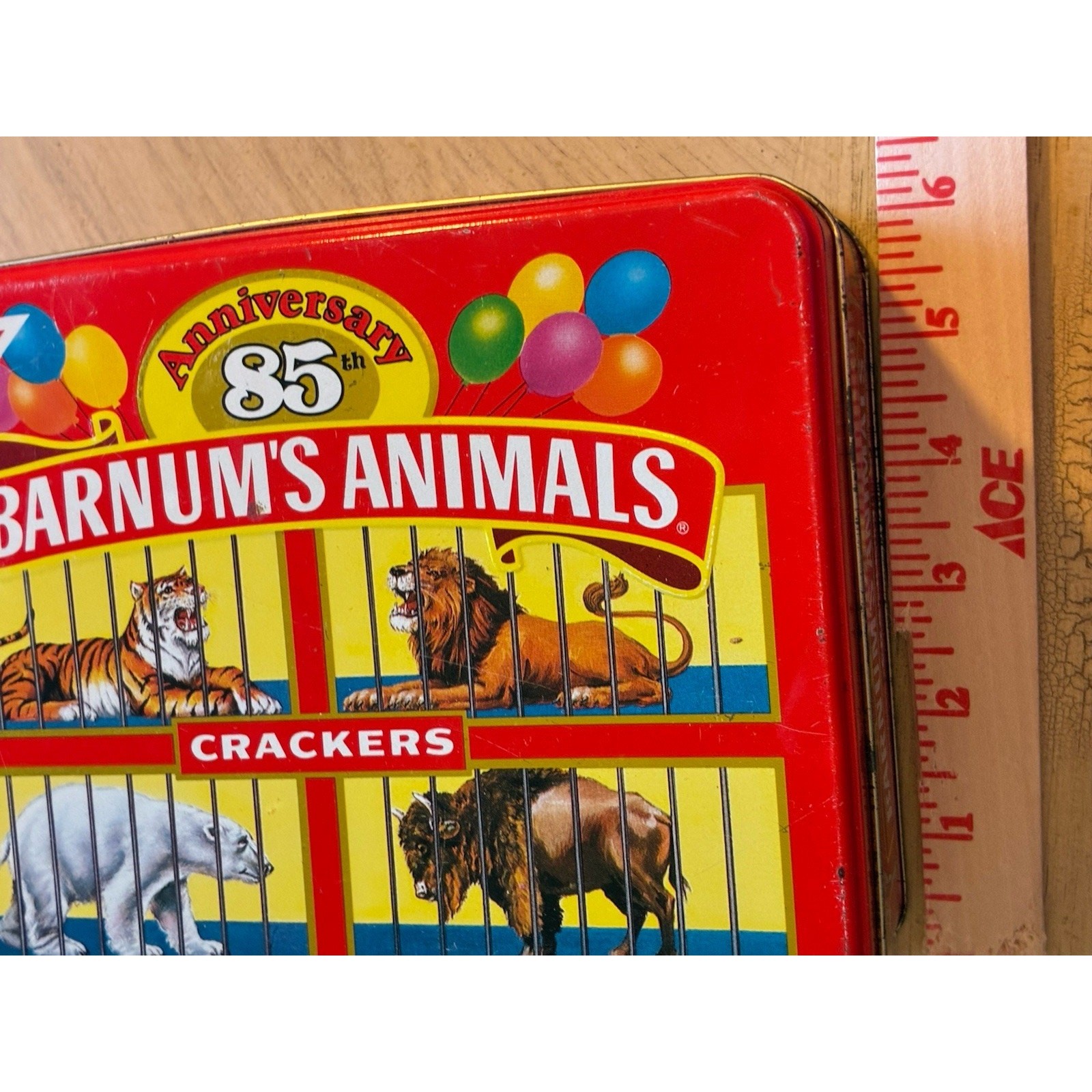 VTG 85th Anniversary Barnum’s Animals Crackers Tin Circus Nabisco Ringling 1987