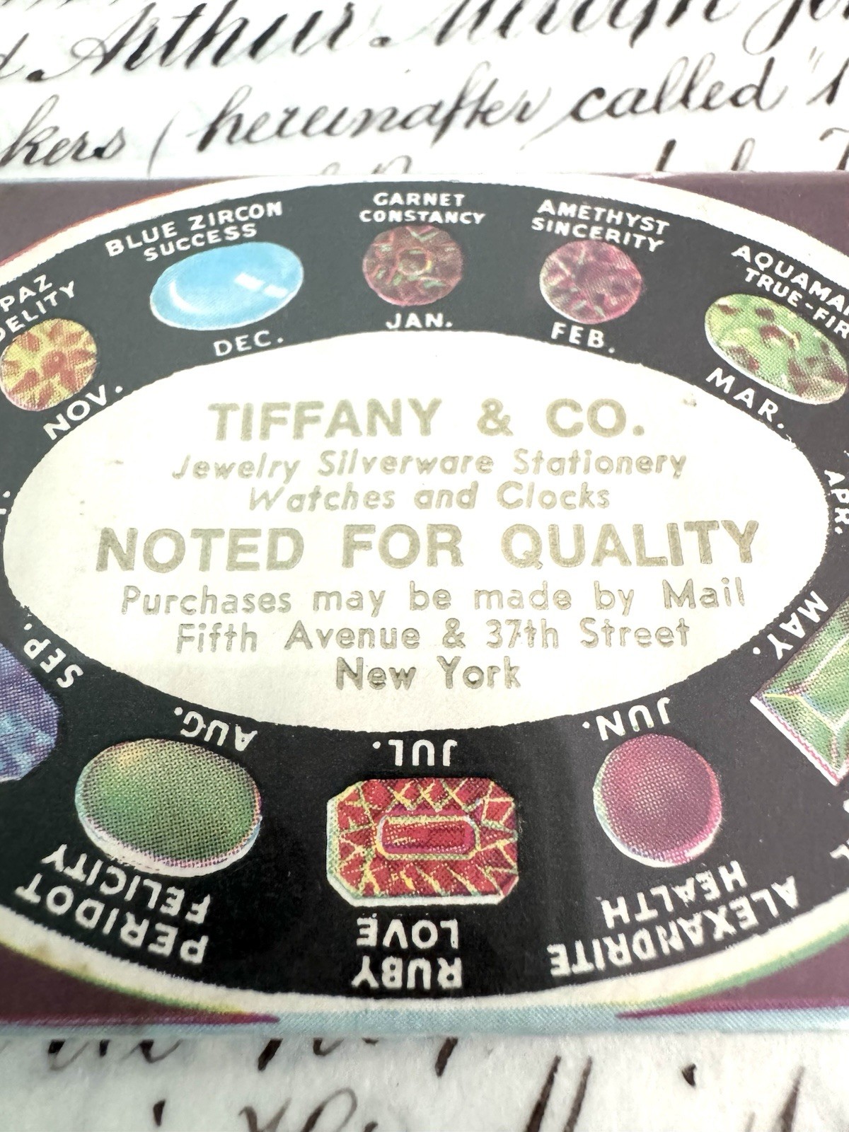 Vintage Advertising Celluloid Pocket Mirror Tiffany & Co New York