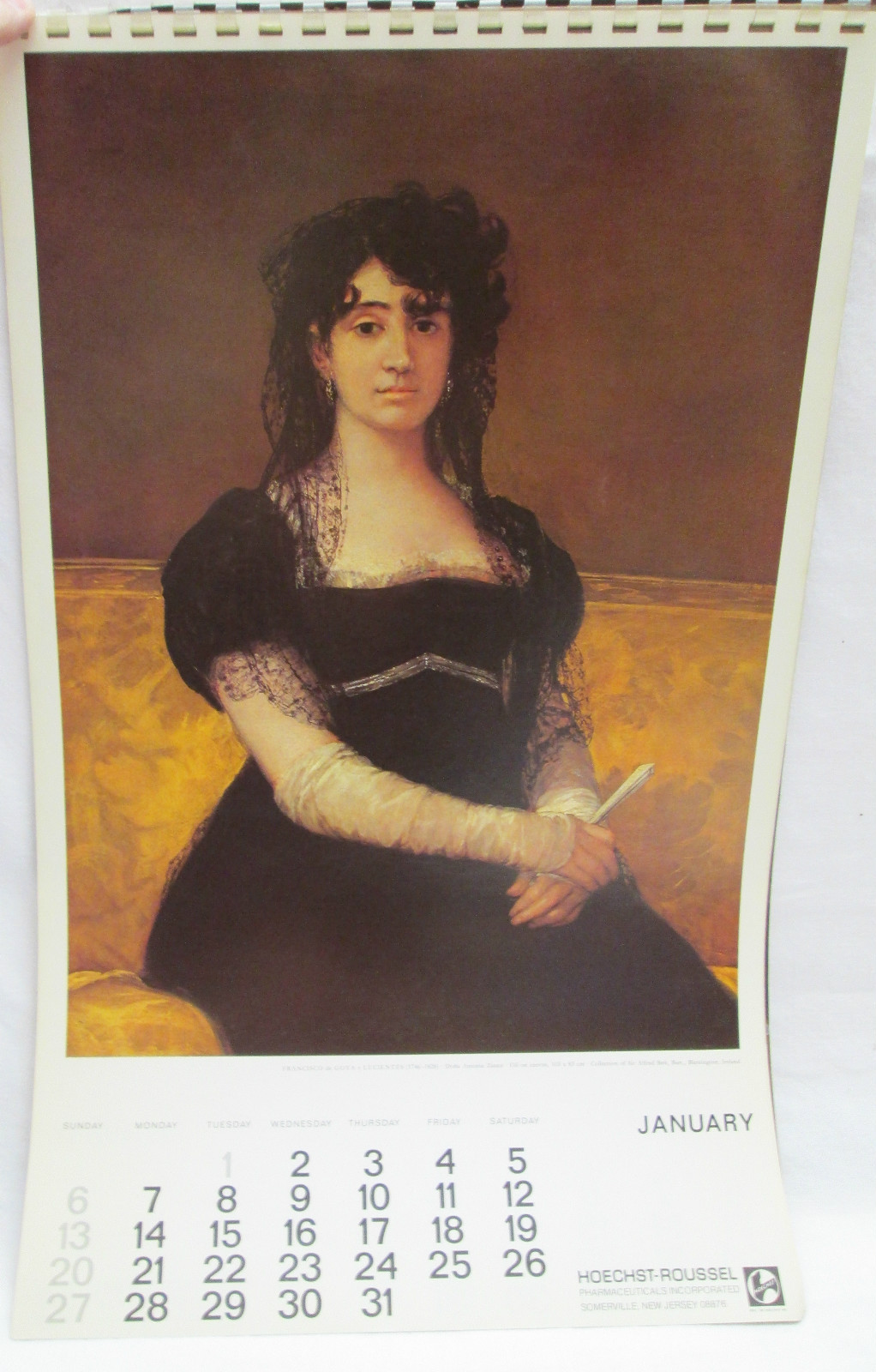Vintage Calendar 1980 National Gallery of Ireland Oskar Reinhart Art Collection