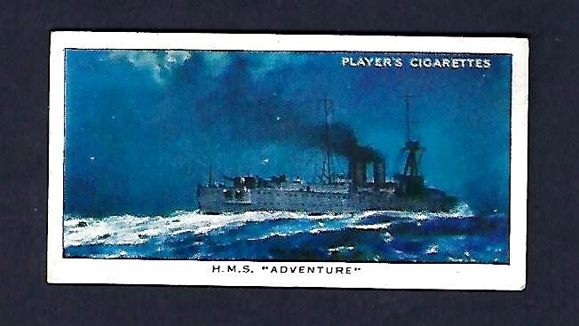 1939 Trade Card Celebrated Ships #10, Players Cigarettes, Tobacco, “Adventure”