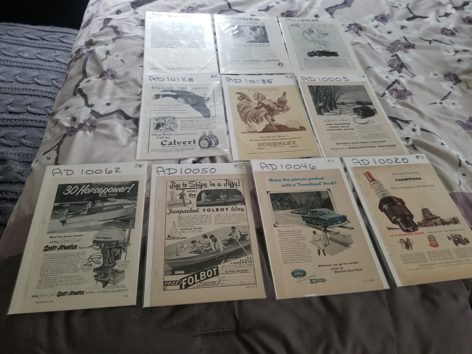 Original Magazine Print Ads From The 50s 40s 30s and 20s all sealed good shape