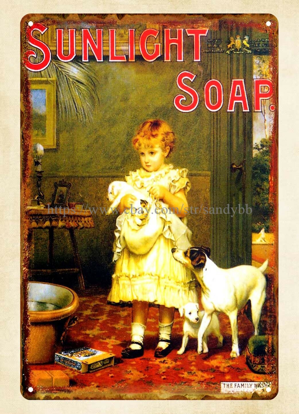 SunLight Soap metal tin sign nostalgic outdoor wall restaurant pub